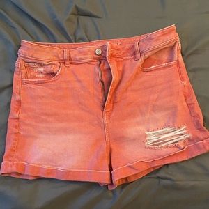 American Eagle jean mom shorts— stretch!